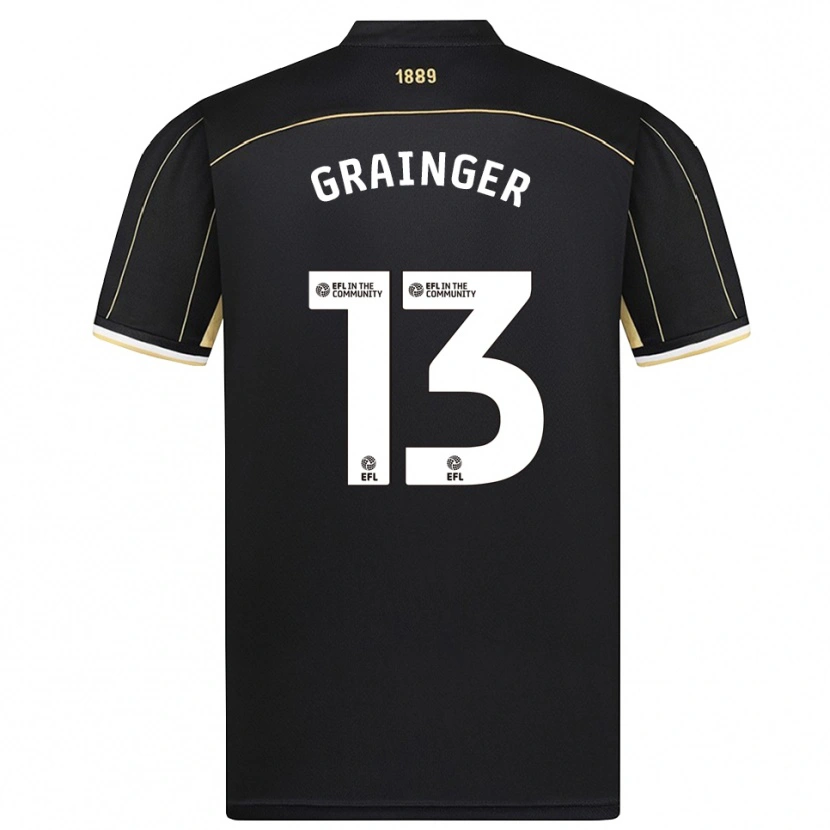 Danxen Criança Benjamin Grainger #13 Marrom Preto Camisola Guarda-Redes 2025/26 Camisa Brasil