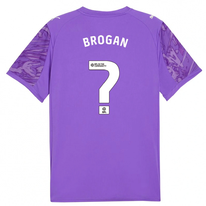 Danxen Criança Adam Brogan #0 Roxo Branco Camisola Guarda-Redes 2025/26 Camisa Brasil