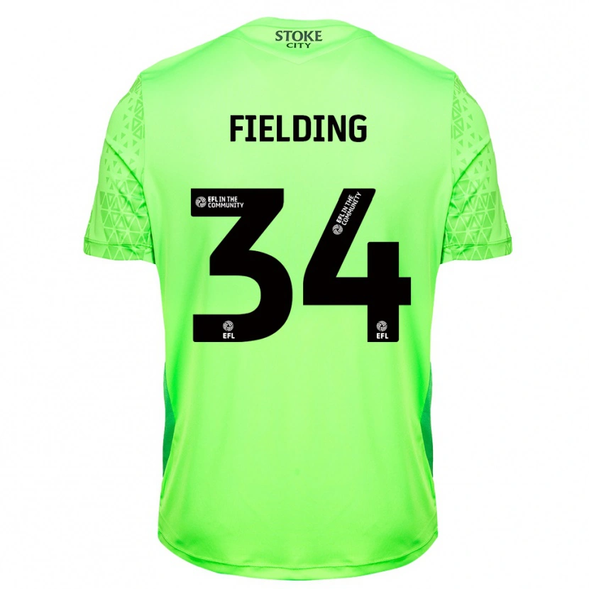 Danxen Criança Frank Fielding #34 Verde Preto Camisola Guarda-Redes 2025/26 Camisa Brasil