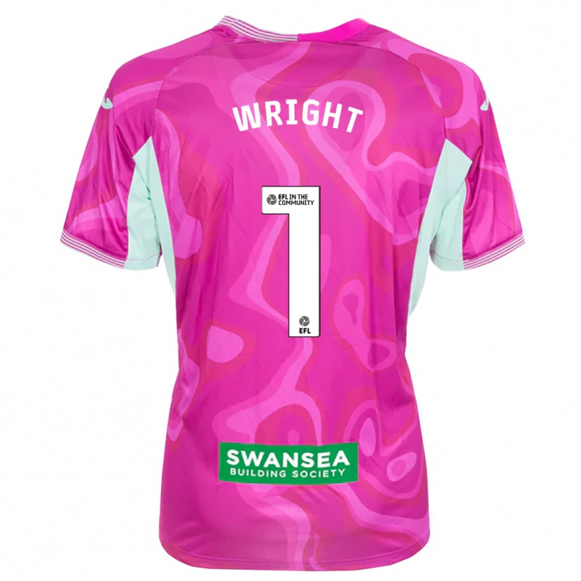 Danxen Criança Tom Wright #1 Magenta Branco Camisola Guarda-Redes 2025/26 Camisa Brasil
