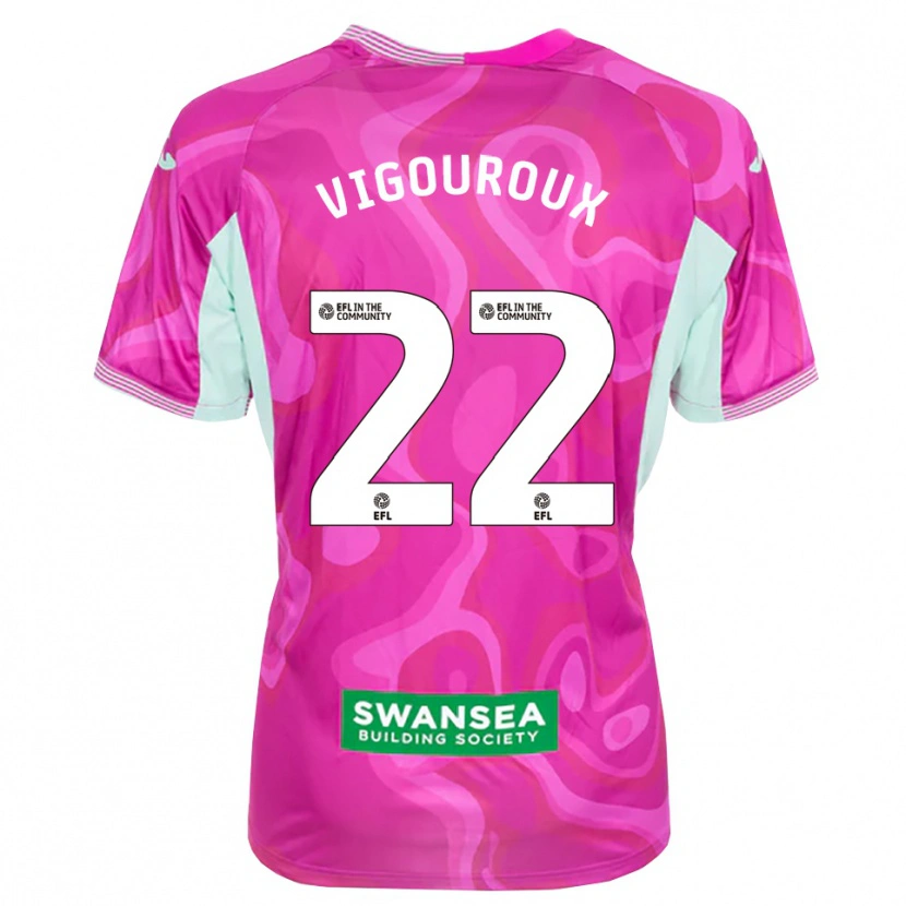 Danxen Criança Lawrence Vigouroux #22 Magenta Branco Camisola Guarda-Redes 2025/26 Camisa Brasil