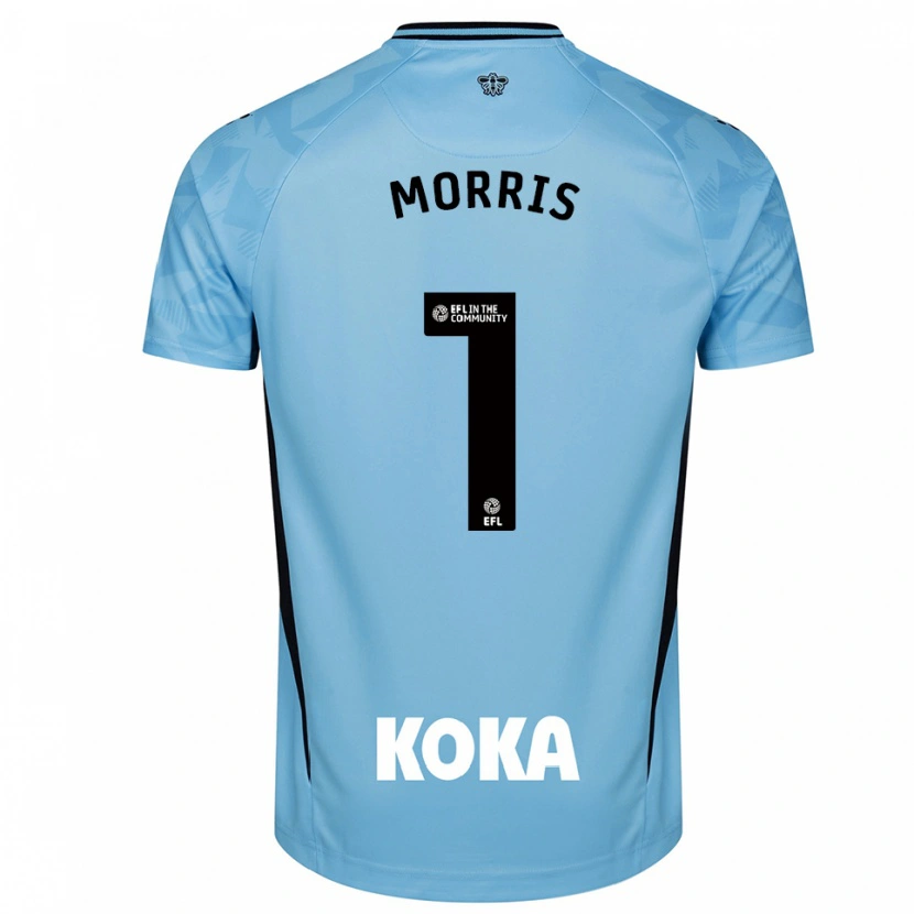 Danxen Criança Sam Morris #1 Azul Céu Claro Camisola Guarda-Redes 2025/26 Camisa Brasil