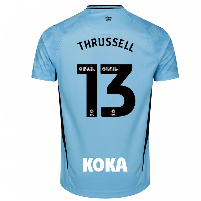 Danxen Criança Sebastian Thrussell #13 Azul Céu Claro Camisola Guarda-Redes 2025/26 Camisa Brasil