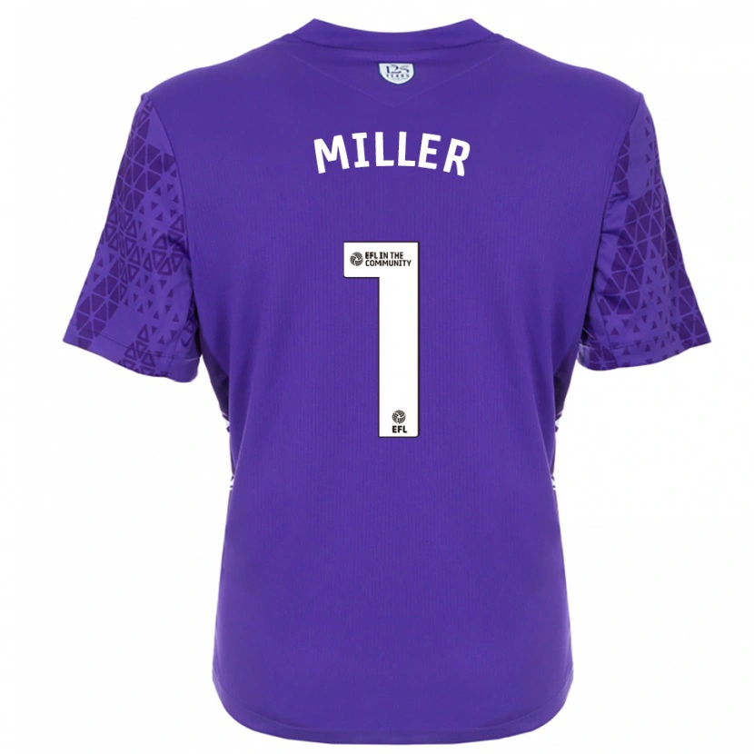 Danxen Criança Anna Miller #1 Branco Roxo Camisola Guarda-Redes 2025/26 Camisa Brasil