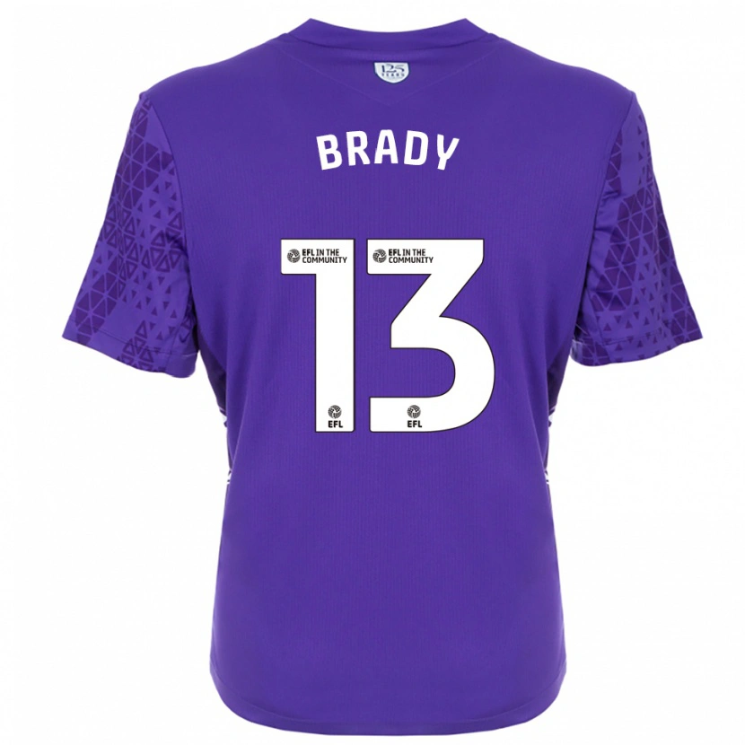 Danxen Criança Louis Brady #13 Branco Roxo Camisola Guarda-Redes 2025/26 Camisa Brasil