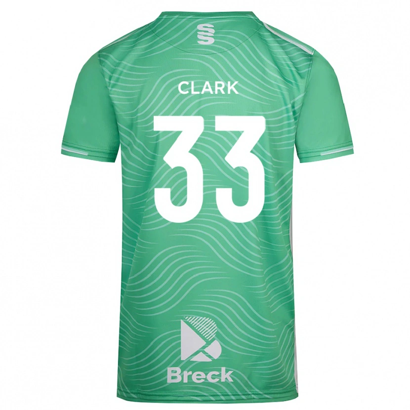 Danxen Criança Charlie Clark #33 Turquesa Médio Camisola Guarda-Redes 2025/26 Camisa Brasil