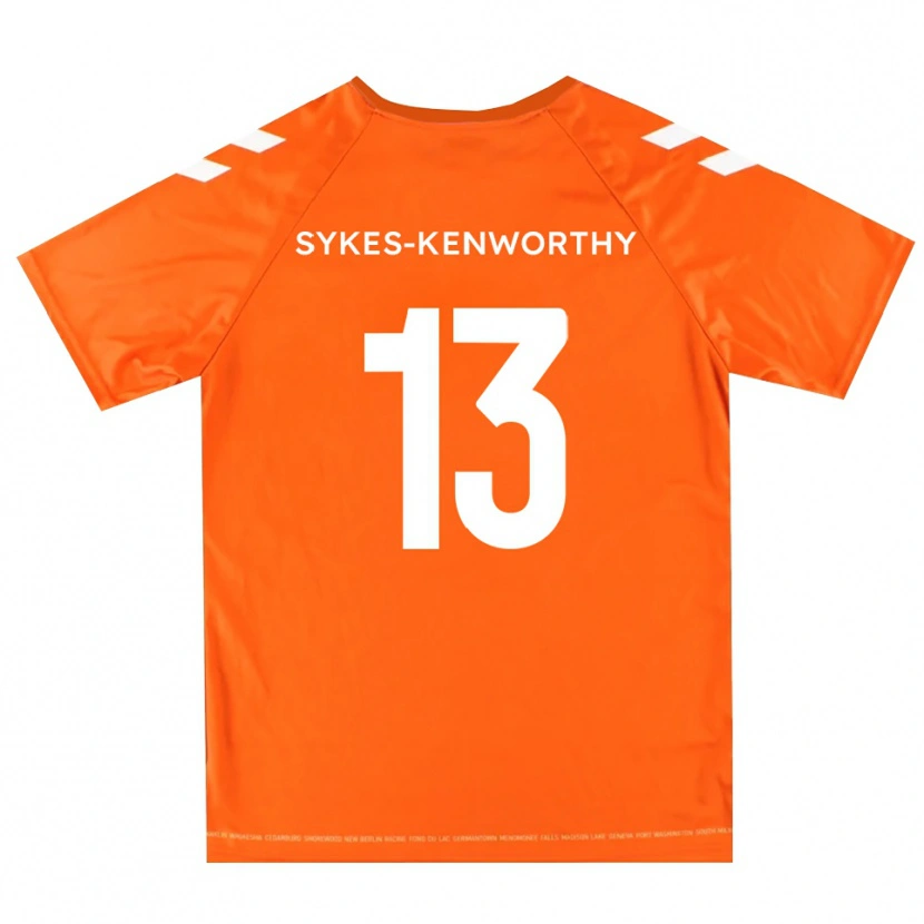 Danxen Criança George Sykes-Kenworthy #13 Branco Laranja Camisola Guarda-Redes 2025/26 Camisa Brasil