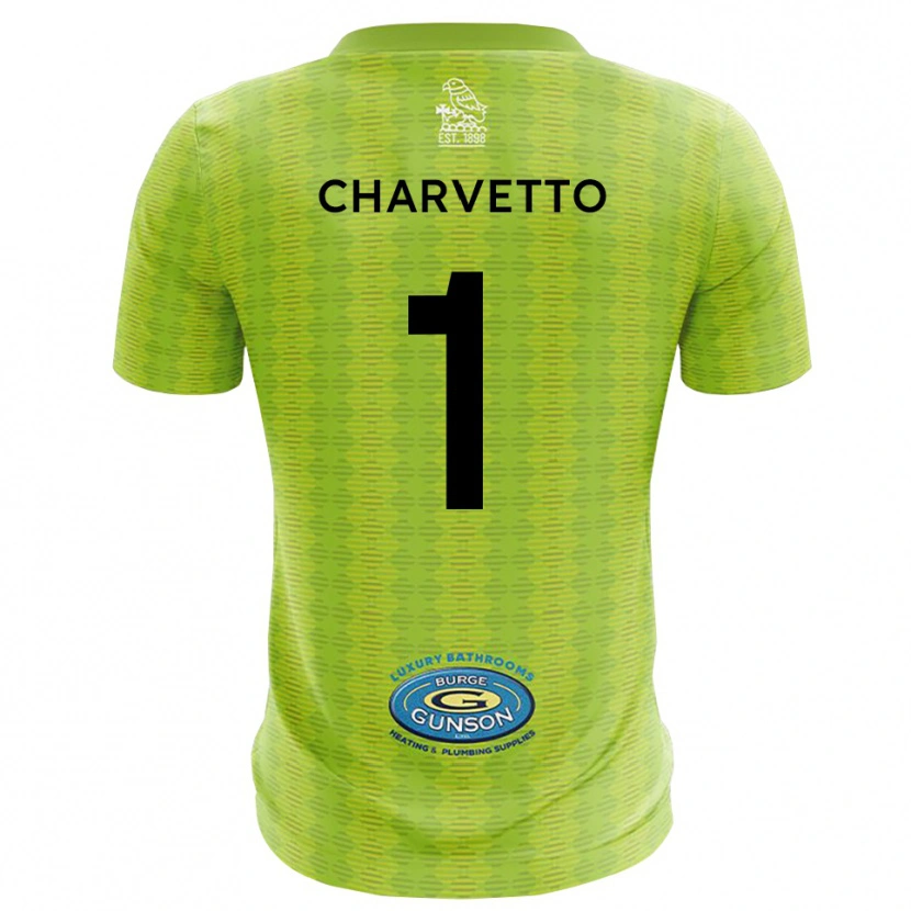 Danxen Criança Michael Charvetto #1 Verde Grama Camisola Guarda-Redes 2025/26 Camisa Brasil