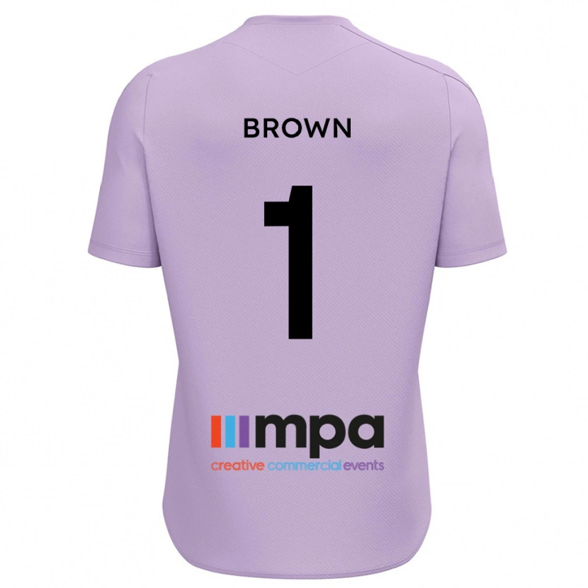 Danxen Criança Rory Brown #1 Violeta Preto Camisola Guarda-Redes 2025/26 Camisa Brasil