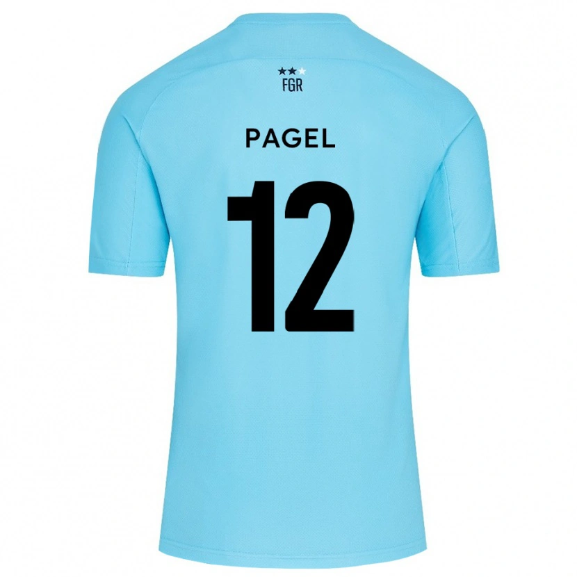 Danxen Criança Fiachra Pagel #12 Branco Azul Céu Camisola Guarda-Redes 2025/26 Camisa Brasil