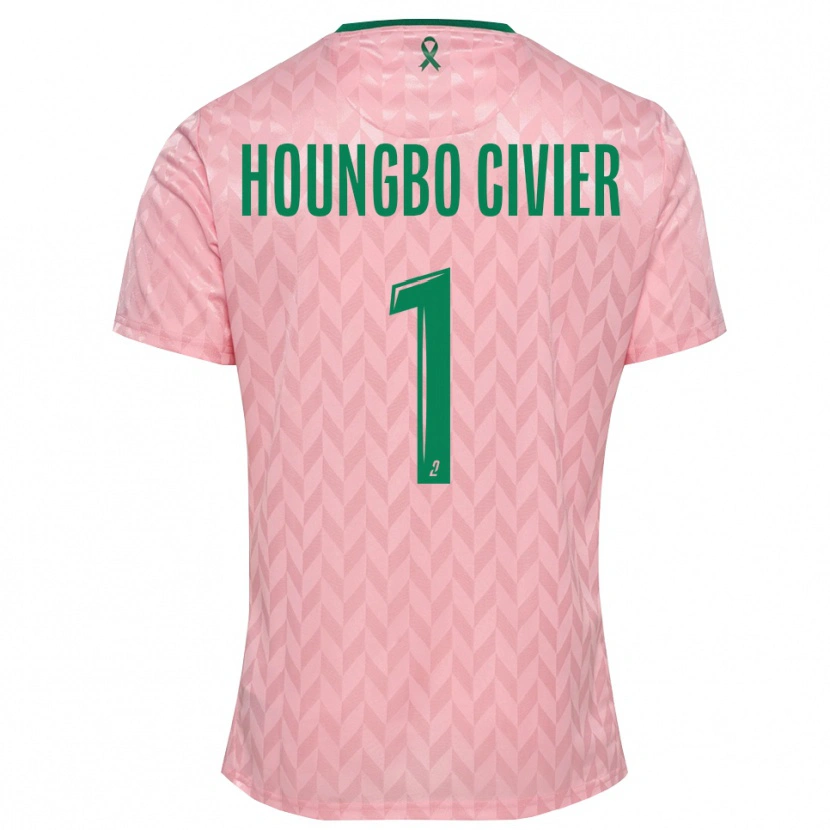 Danxen Criança Matéo Houngbo Civier #1 Verde Rosa Camisola Guarda-Redes 2025/26 Camisa Brasil