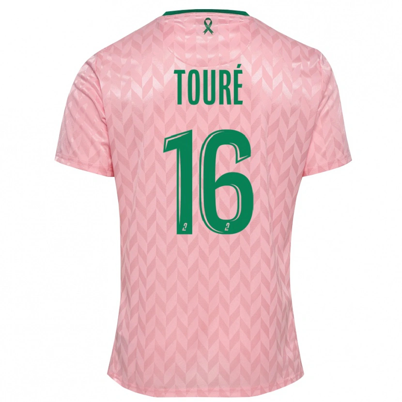 Danxen Criança Issiaka Touré #16 Verde Rosa Camisola Guarda-Redes 2025/26 Camisa Brasil