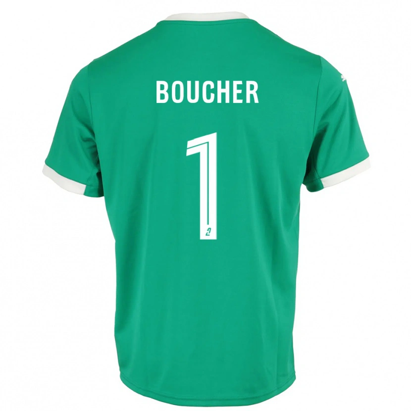 Danxen Criança Zacharie Boucher #1 Verde Branco Camisola Guarda-Redes 2025/26 Camisa Brasil