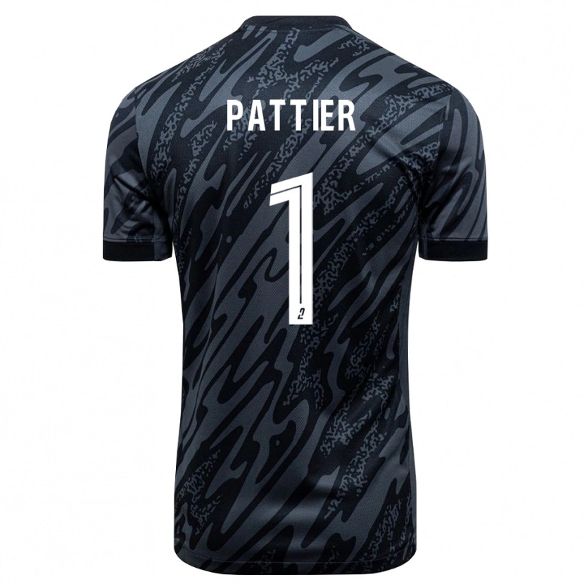 Danxen Criança Maxime Pattier #1 Preto Cinza Camisola Guarda-Redes 2025/26 Camisa Brasil