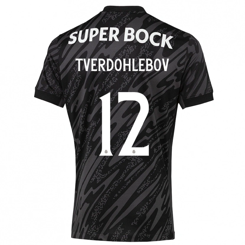 Danxen Criança Alex Tverdohlebov #12 Cinza Preto Branco Camisola Guarda-Redes 2025/26 Camisa Brasil