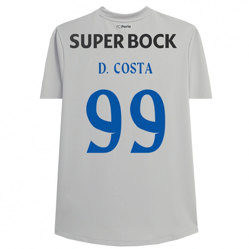 Danxen Criança Diogo Costa #99 Cinza Claro Preto Camisola Guarda-Redes 2025/26 Camisa Brasil
