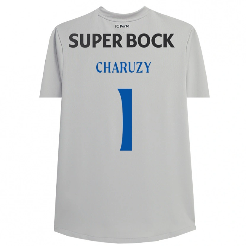 Danxen Criança Hubert Charuzy #1 Cinza Claro Preto Camisola Guarda-Redes 2025/26 Camisa Brasil