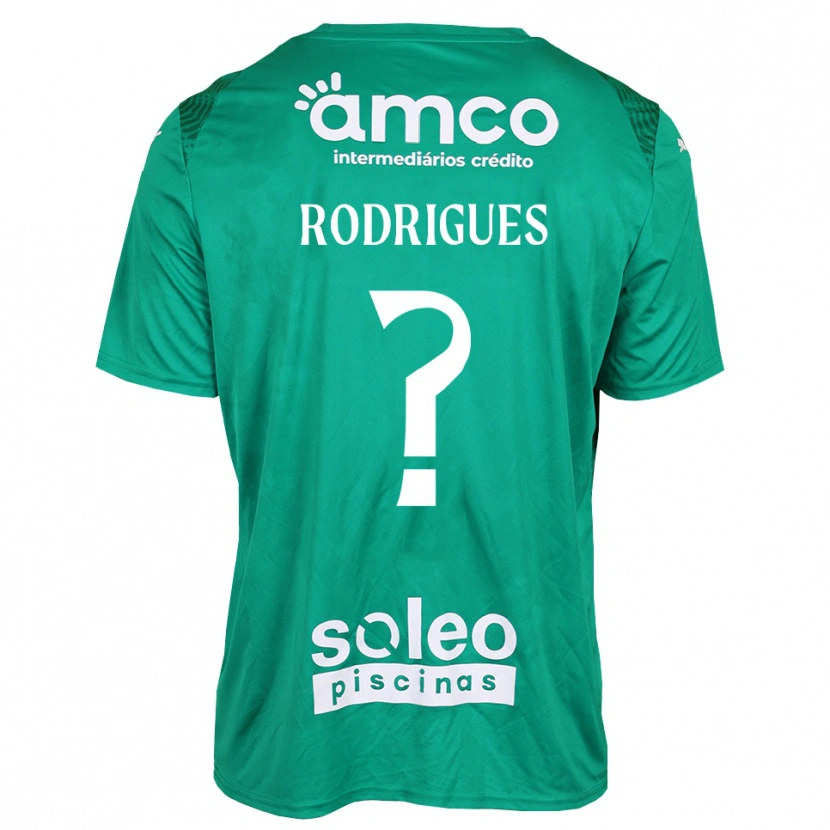 Danxen Criança David Rodrigues #0 Verde Branco Camisola Guarda-Redes 2025/26 Camisa Brasil