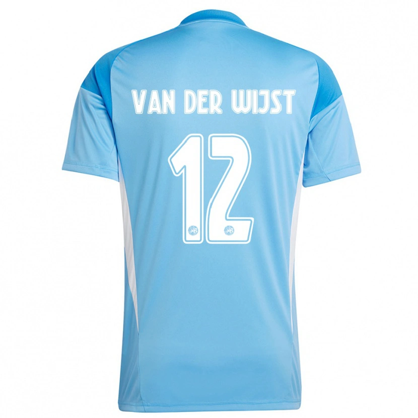 Danxen Criança Giovanni van der Wijst #12 Azul Claro Branco Camisola Guarda-Redes 2025/26 Camisa Brasil