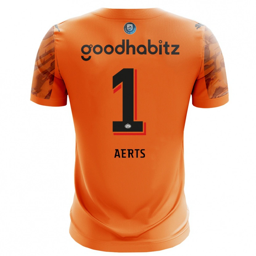 Danxen Criança Kane Aerts #1 Laranja Preto Camisola Guarda-Redes 2025/26 Camisa Brasil