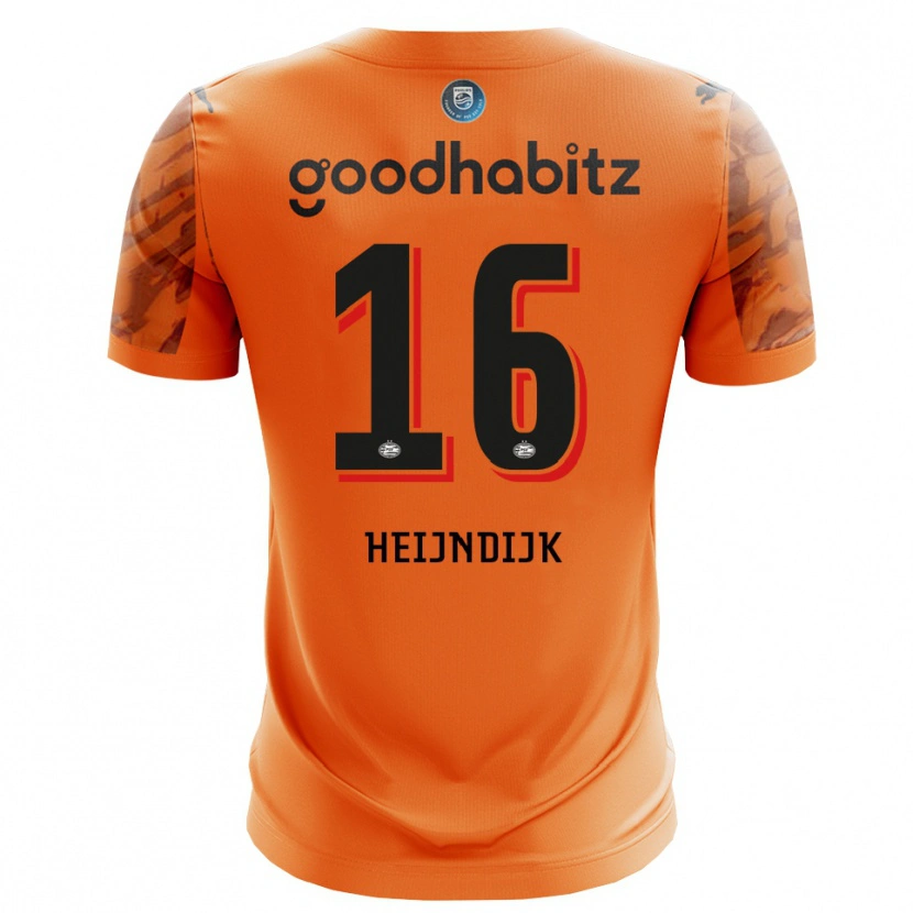 Danxen Criança Bram Heijndijk #16 Laranja Preto Camisola Guarda-Redes 2025/26 Camisa Brasil