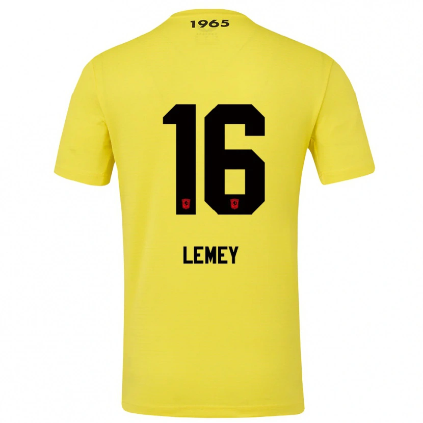Danxen Criança Diede Lemey #16 Amarelo Preto Camisola Guarda-Redes 2025/26 Camisa Brasil