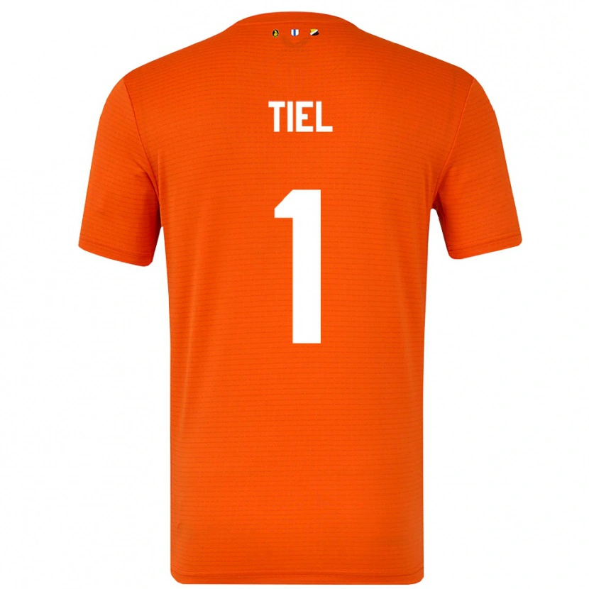 Danxen Criança Mick Tiel #1 Laranja Preto Camisola Guarda-Redes 2025/26 Camisa Brasil