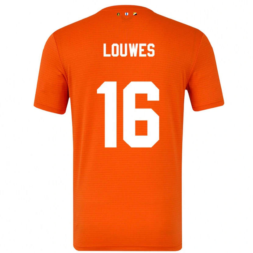 Danxen Criança Puck Louwes #16 Laranja Preto Camisola Guarda-Redes 2025/26 Camisa Brasil