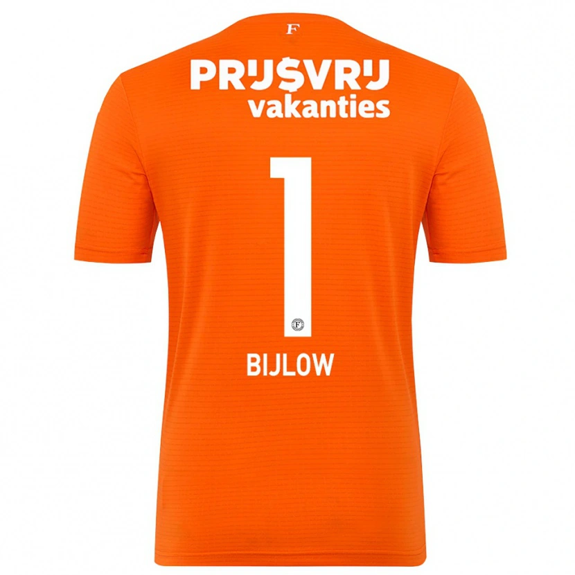 Danxen Criança Justin Bijlow #1 Laranja Preto Camisola Guarda-Redes 2025/26 Camisa Brasil