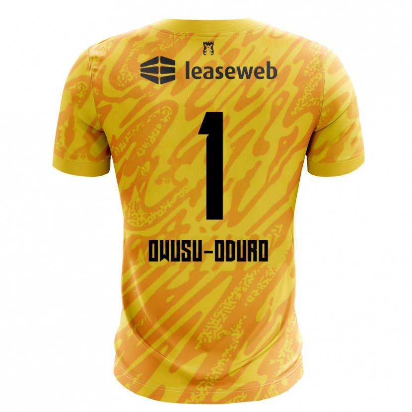 Danxen Criança Rome Jayden Owusu-Oduro #1 Laranja Amarelo Preto Camisola Guarda-Redes 2025/26 Camisa Brasil