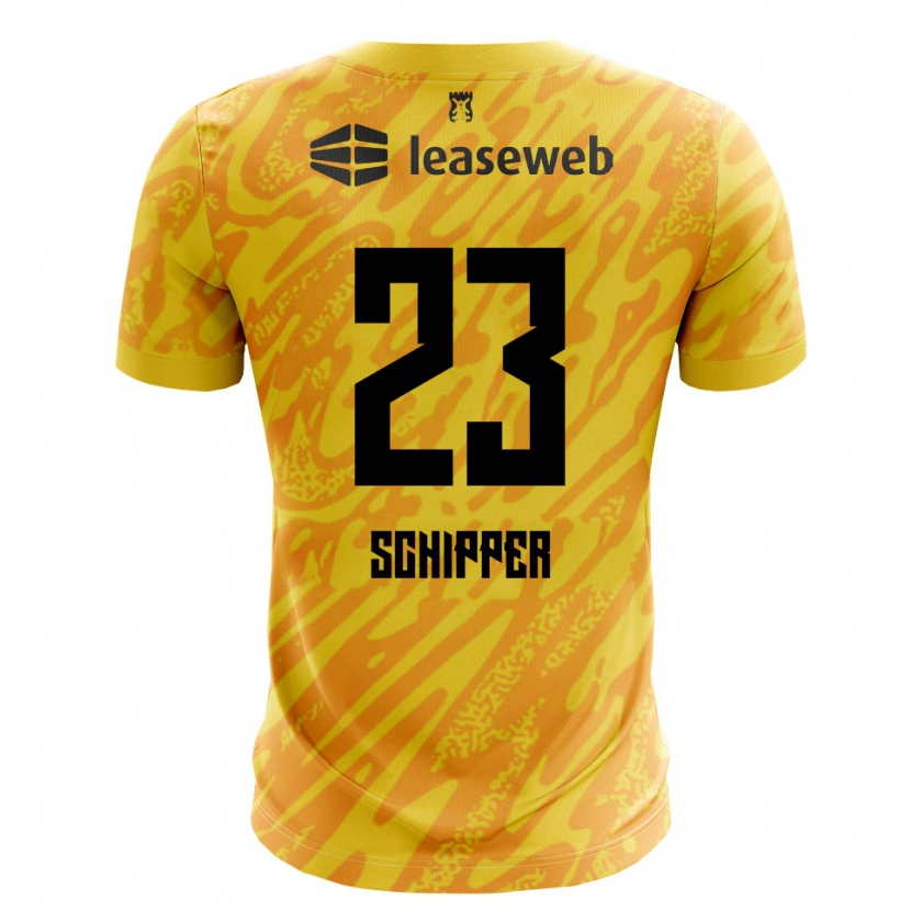 Danxen Criança Jur Schipper #23 Laranja Amarelo Preto Camisola Guarda-Redes 2025/26 Camisa Brasil