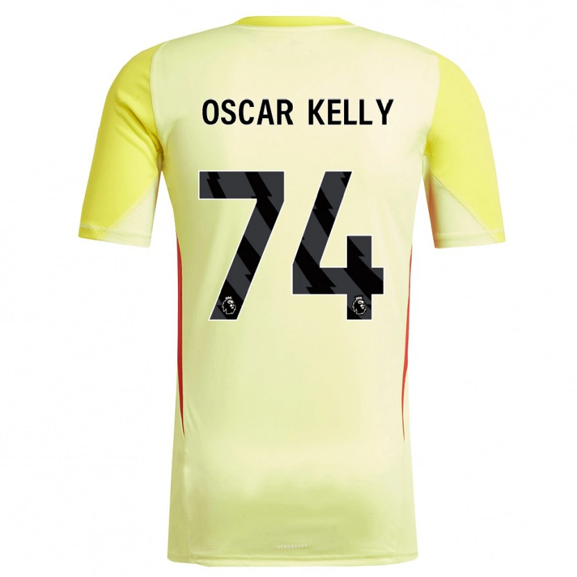 Danxen Criança Oscar Kelly #74 Amarelo Vermelho Camisola Guarda-Redes 2025/26 Camisa Brasil