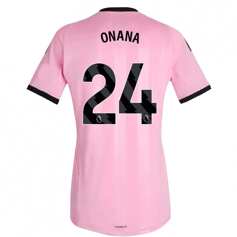 Danxen Criança André Onana #24 Rosa Preto Camisola Guarda-Redes 2025/26 Camisa Brasil
