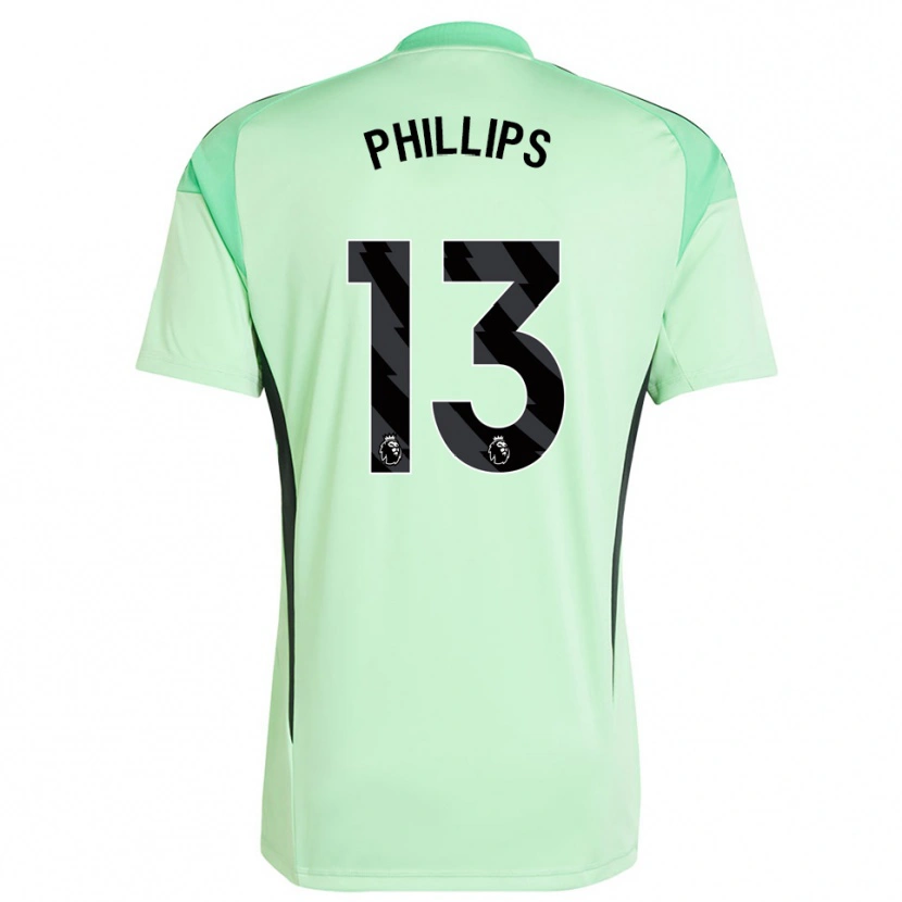 Danxen Criança Charlie Phillips #13 Verde Claro Preto Camisola Guarda-Redes 2025/26 Camisa Brasil