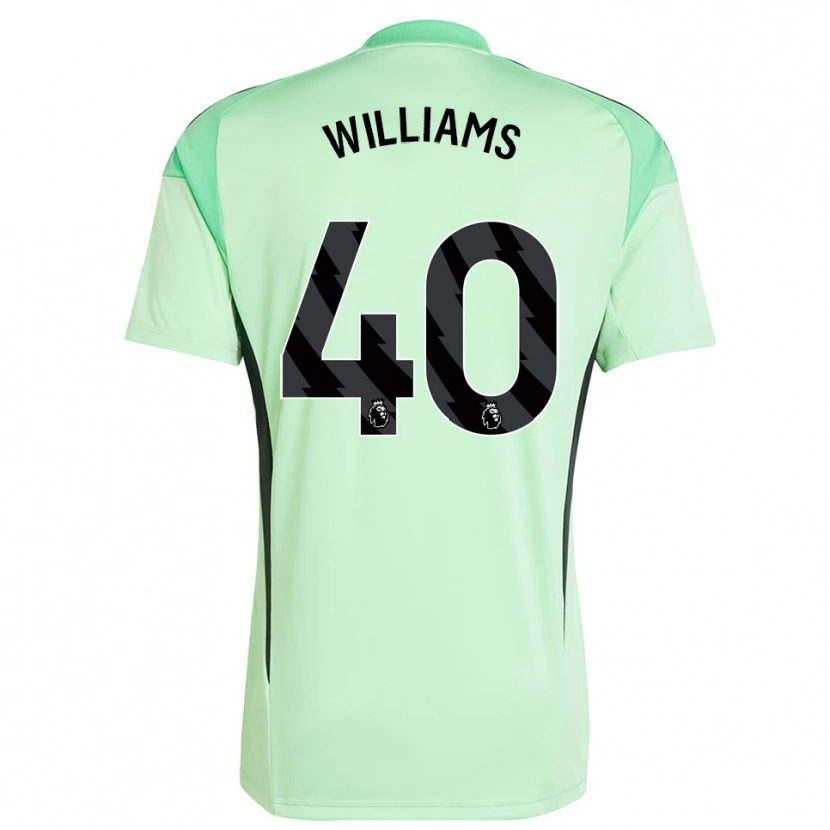 Danxen Criança Naomi Williams #40 Verde Claro Preto Camisola Guarda-Redes 2025/26 Camisa Brasil