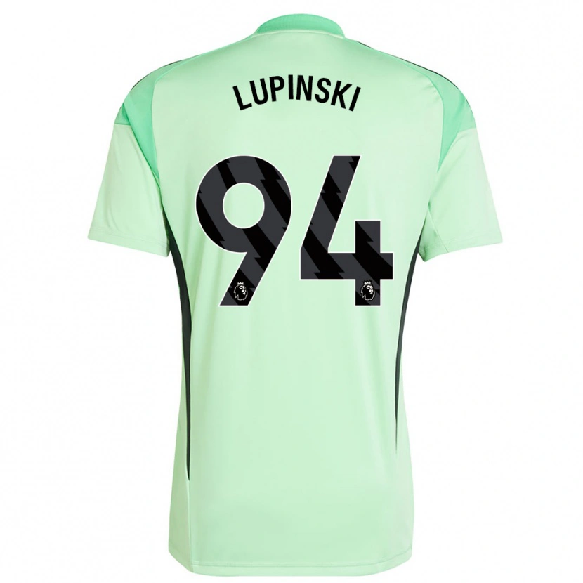 Danxen Criança Remi Lupinski #94 Verde Claro Preto Camisola Guarda-Redes 2025/26 Camisa Brasil