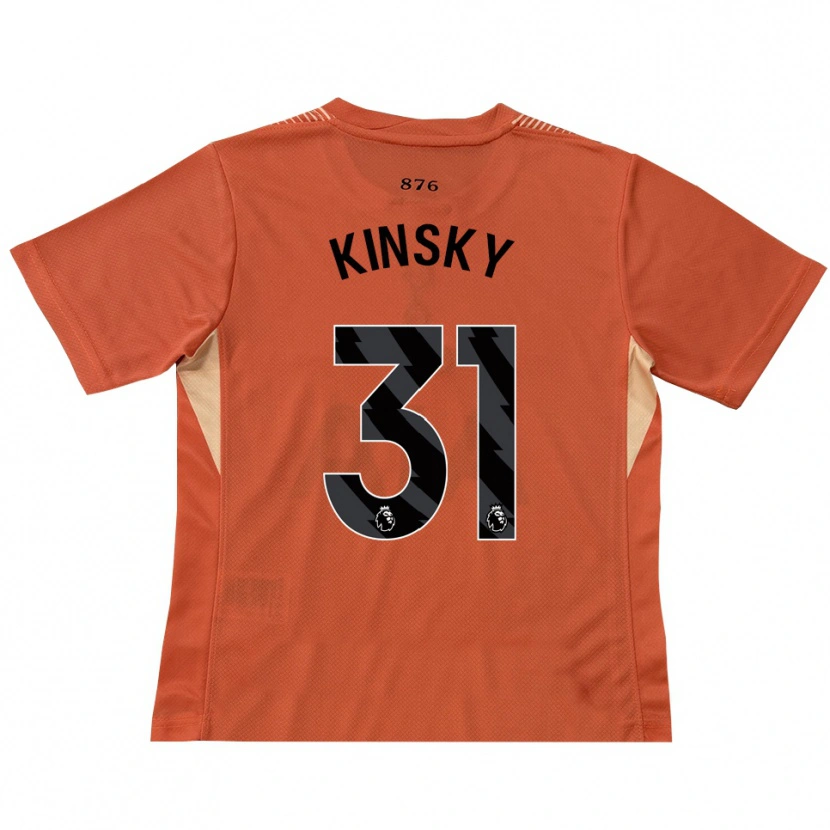 Danxen Criança Antonín Kinský #31 Laranja Preto Camisola Guarda-Redes 2025/26 Camisa Brasil