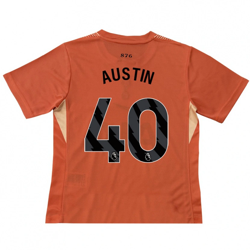 Danxen Criança Brandon Austin #40 Laranja Preto Camisola Guarda-Redes 2025/26 Camisa Brasil
