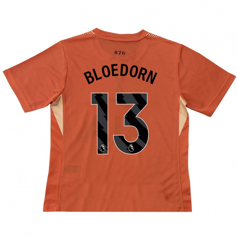 Danxen Criança Carey Bloedorn #13 Laranja Preto Camisola Guarda-Redes 2025/26 Camisa Brasil