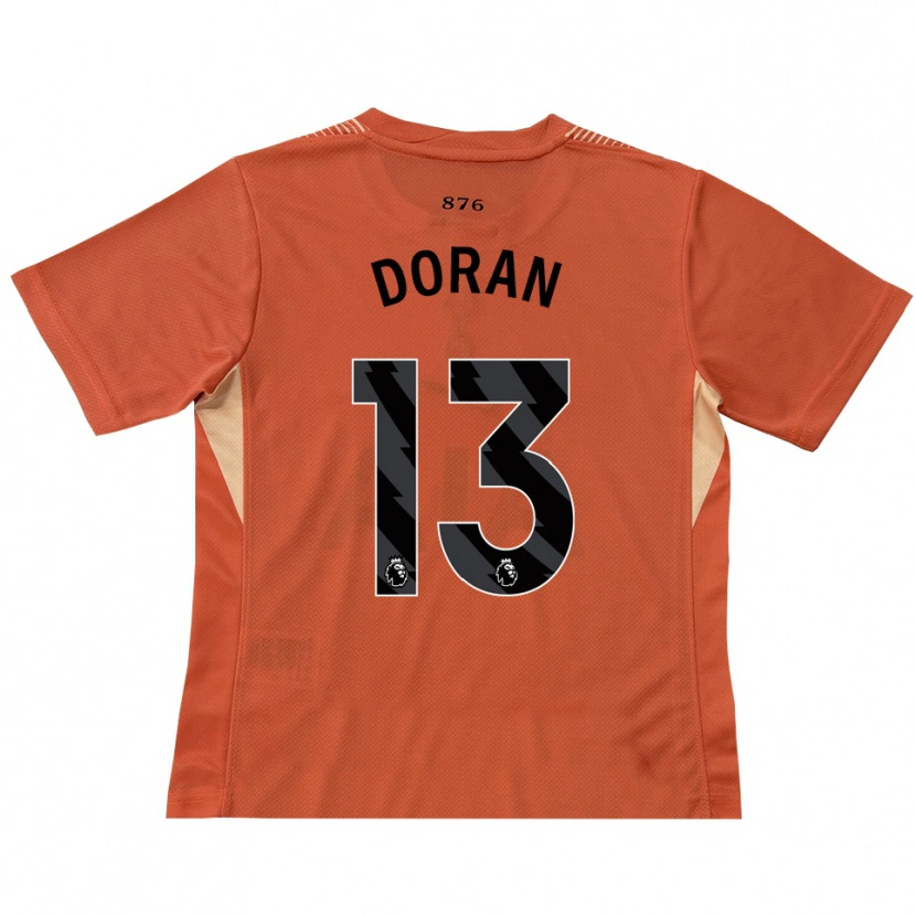 Danxen Criança Farren Doran #13 Laranja Preto Camisola Guarda-Redes 2025/26 Camisa Brasil