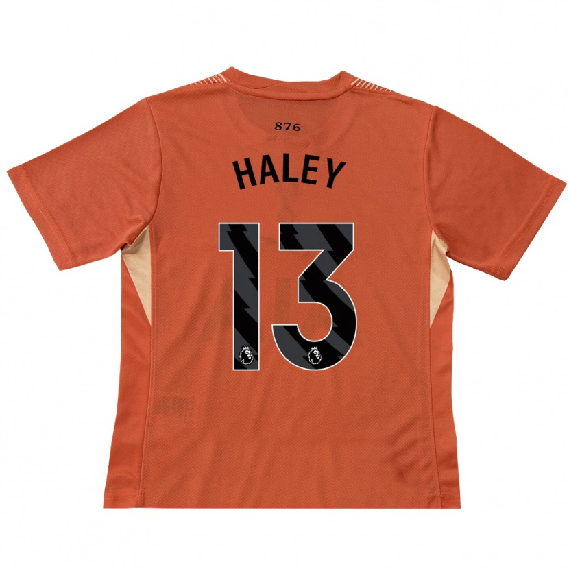 Danxen Criança Micah Haley #13 Laranja Preto Camisola Guarda-Redes 2025/26 Camisa Brasil