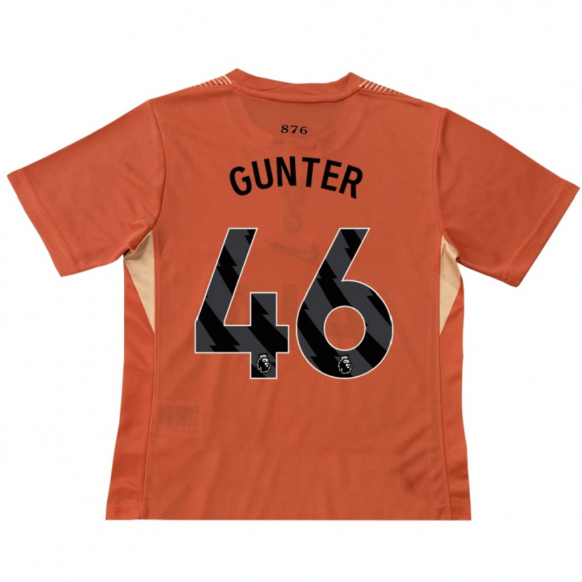 Danxen Criança Luca Gunter #46 Laranja Preto Camisola Guarda-Redes 2025/26 Camisa Brasil