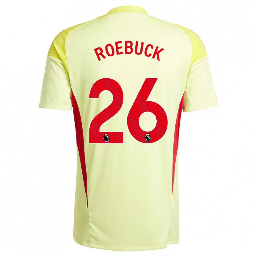 Danxen Criança Ellie Roebuck #26 Amarelo Claro Camisola Guarda-Redes 2025/26 Camisa Brasil