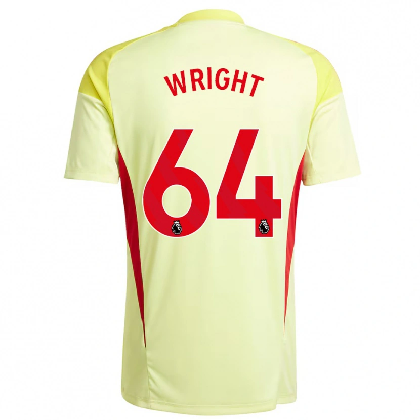 Danxen Criança James Wright #64 Amarelo Claro Camisola Guarda-Redes 2025/26 Camisa Brasil