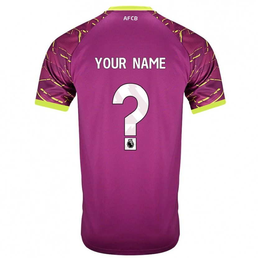 Danxen Criança AFC Bournemouth Magenta Escuro Camisola Guarda-Redes 2025/26 Camisa Brasil