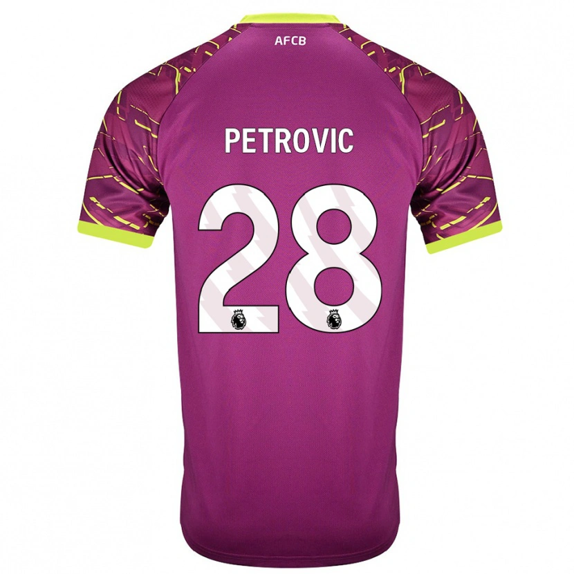 Danxen Criança Djordje Petrovic #28 Magenta Escuro Camisola Guarda-Redes 2025/26 Camisa Brasil