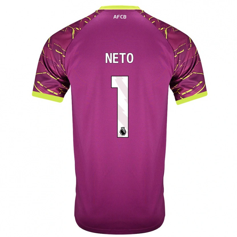 Danxen Criança Neto #1 Magenta Escuro Camisola Guarda-Redes 2025/26 Camisa Brasil
