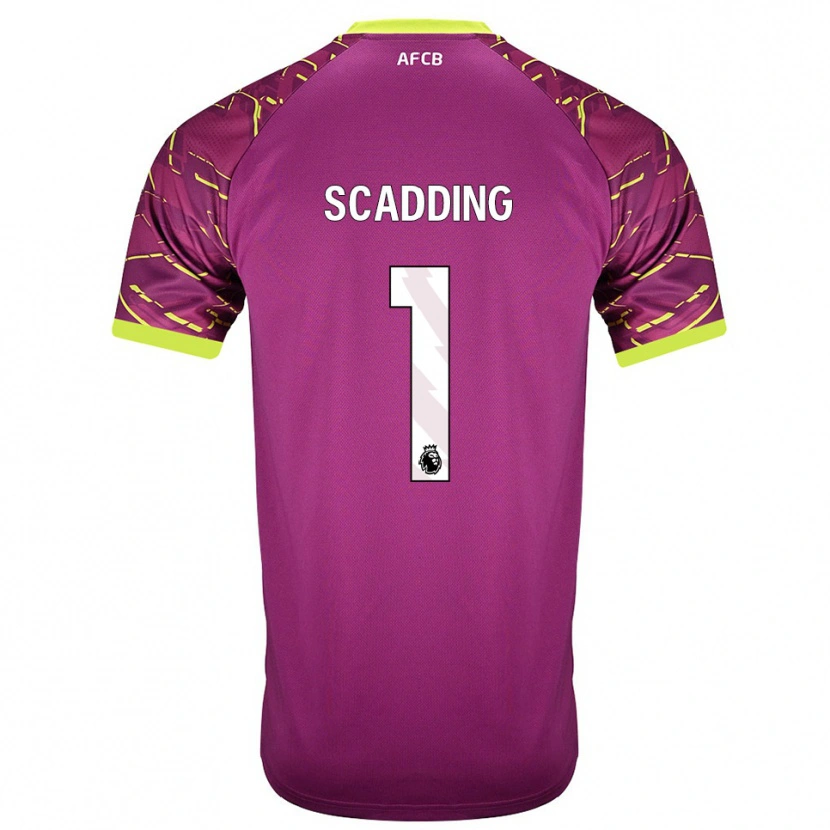 Danxen Criança Katie Scadding #1 Magenta Escuro Camisola Guarda-Redes 2025/26 Camisa Brasil