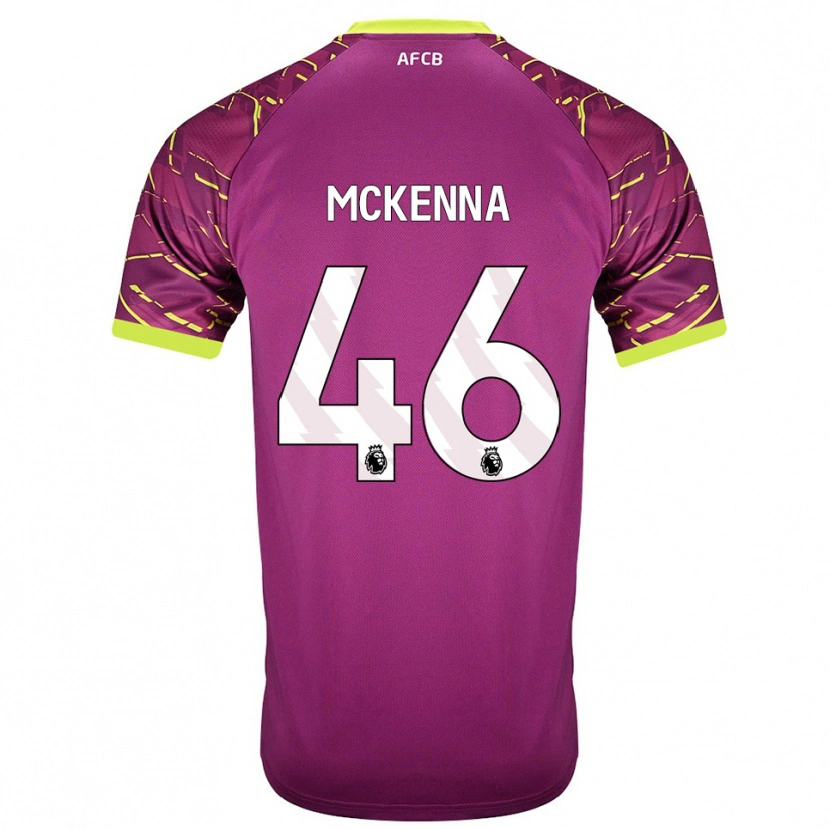 Danxen Criança Callan McKenna #46 Magenta Escuro Camisola Guarda-Redes 2025/26 Camisa Brasil