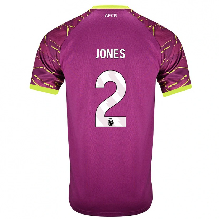 Danxen Criança Abby Jones #2 Magenta Escuro Camisola Guarda-Redes 2025/26 Camisa Brasil